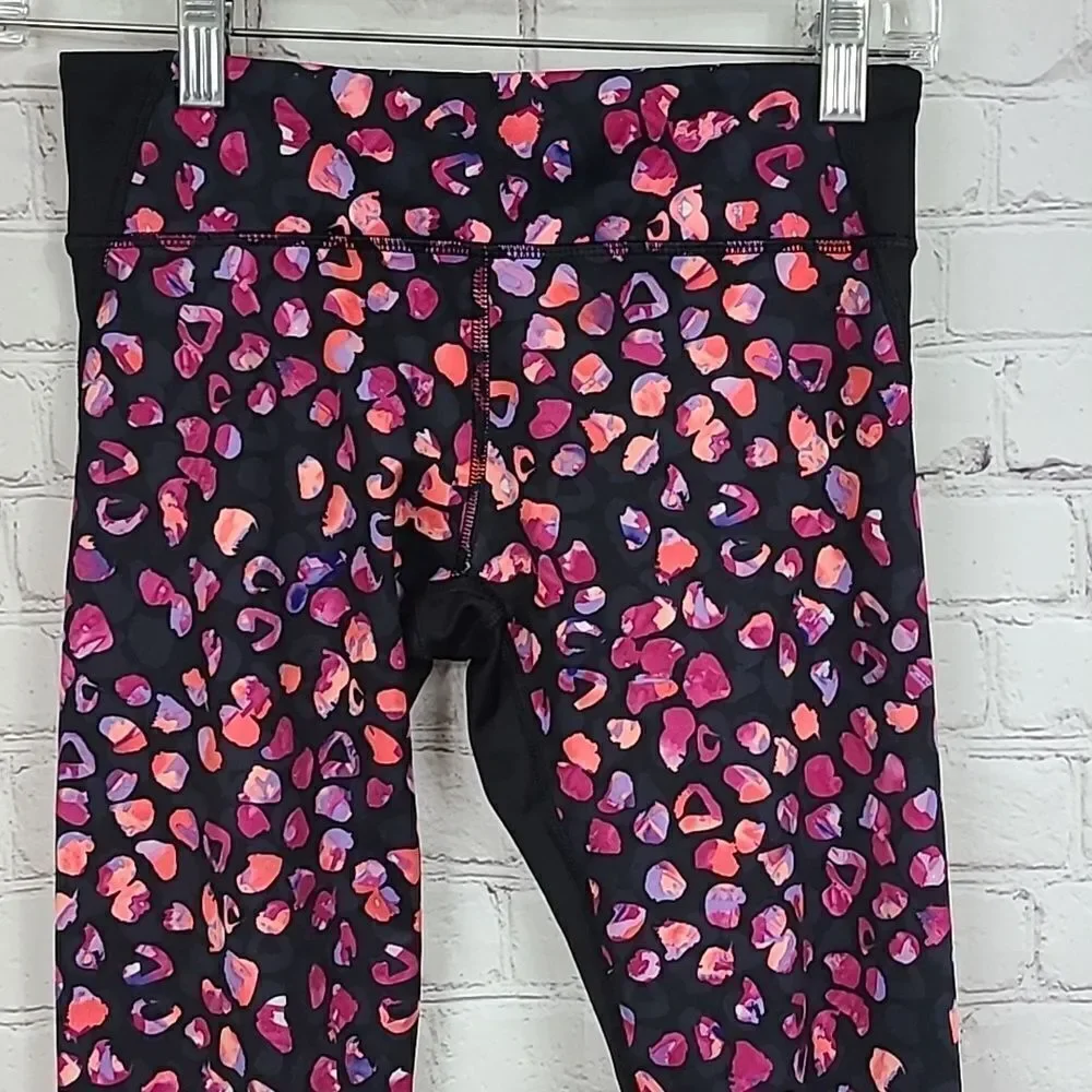Old Navy Active Girls L 10/12 Pink Dot Legging Quick Dry Workout Yoga Pants